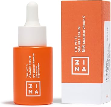 3INA MAKEUP - The Vit C Orange Serum - Transparente - 15 % de Vitamina C estabilizada - Serum Vitamina C facial efecto antioxidante - Ilumina y reduce la hiperpigmentación - - Vegan - Cruelty Free